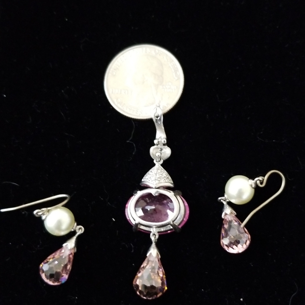 Tres Jolie double strand necklace and earring set - Picture 5 of 7